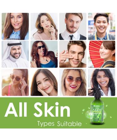 Bighture 100% Organic Aloe Vera Gel - Deeply Soothing & Firming Skin Care | After Shave & Sunburn Relief - 10.25 Fl Oz - Buy Online on GoSupps.com