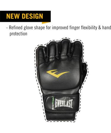 Everlast Unisex Adult Boxing Gloves - MMA Grappling Gloves L-XL Black | International Shipping Available - Buy Online on GoSupps.com