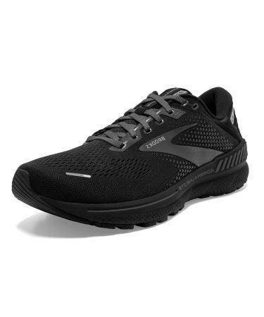 Brooks Men's Adrenaline GTS 22 Supportive Running Shoe Black/Black/Ebony 12