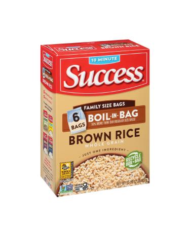 Success Boil-in-Bag Rice, Brown Rice, Quick and Easy Rice Meals, 32-Ounce Box