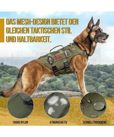 Oneigris No-Pull Dog Harness - Aire Mesh Adjustable Safety Vest for Large/Medium Dogs - Ultra Breathable with 2 Handles - Green XL (Neck: 51-74cm Breast: 79-102cm) - Buy Online on GoSupps.com