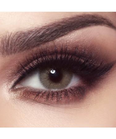 Bella elite Colored contact lens elite silky gold gray/brown (diopttria -0.00) -strongly covering monthly lenses for 3 months gray -blue color lenses perfect for dark eyes elite silky gold "gray/brown - Buy Online on GoSupps.com