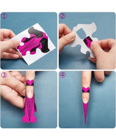 Gearmax 200 Pcs Nail Form Guide Stickers Nail Extension Form Stickers Goldfish Shaped Nail Extension Tips Self-Adhesive Art Nail Tips DIY Tools for Women Girls - Buy Online on GoSupps.com