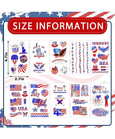 July 4th Accessories Kit: American Flag Headbands, Patriotic Scrunchies, USA Flag Earrings, Temporary Tattoos, Star Bead Necklaces - Buy Online on GoSupps.com
