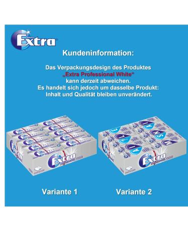 Buy Extra Sugar-Free Chewing Gum - Professional White | 30 Packs (300 Pieces) - International Shipping Available - Buy Online on GoSupps.com