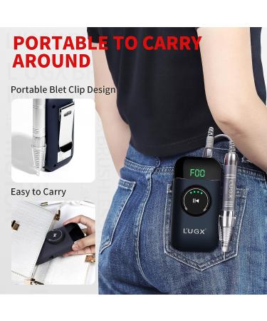 UGX Professional Nail Drill 35000RPM Brushless Electric Machine | Portable Rechargeable Nail File for Acrylic Gel Nails - Manicure Pedicure - Buy Online on GoSupps.com