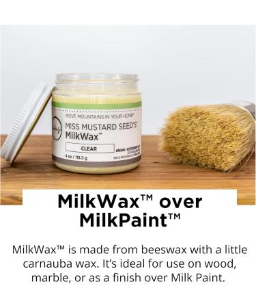 Miss Mustard Seed's MilkWax - Premium Low Odor Wax for Furniture Wood and Cabinets - Saddle Brown 4 oz - Buy Online on GoSupps.com