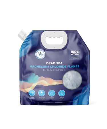 Magnesium Flakes Bath Salts Premium Magnesium Supplement Bath Salts for Women Relaxing Mineral Supplements for Muscle Relief Aches Raw and Pure Sourced Soothing Flake Salt (10 LB) 160 Ounce (Pack of 1)