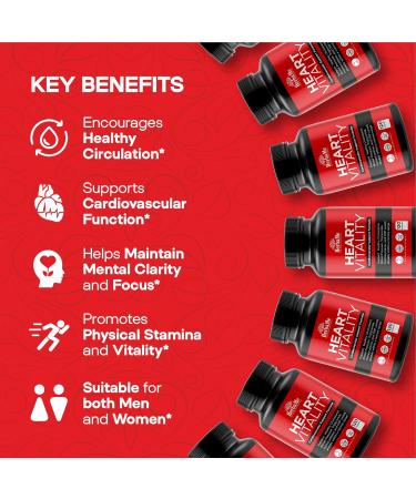 HerbaMe Heart Support and Blood Flow Supplement, 120 Capsules, Supports Cardiovascular Health, Healthy Cholesterol, Triglyceride, Homocysteine, CRP Levels | Boost Naturally Circulatory Function - Buy Online on GoSupps.com