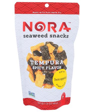 NORA SEAWEED SNACKS Spicy Tempura Seaweed Snack, 1.6 OZ