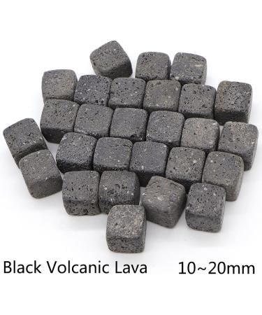 Crystal Hole 1pcs Natural Black Volcanic Lava Quartz Crystals and Stones Tumbled Bulk Specime Stones Home Aquarium Decoration Crystal Hole - Buy Online on GoSupps.com