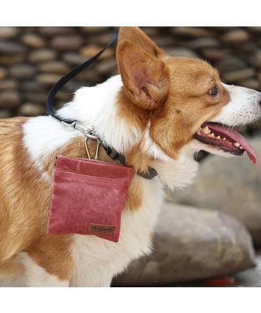 Dog Training Kit Puppy Dog Treat Pouch Bag with Dog Clicker and Silent Whistle with Lanyard Hands-Free Training Dog Treat Pouch Includes Carabiner for Pet Puppy Travel or Outdoor Use (Red) Red-2 - Buy Online on GoSupps.com