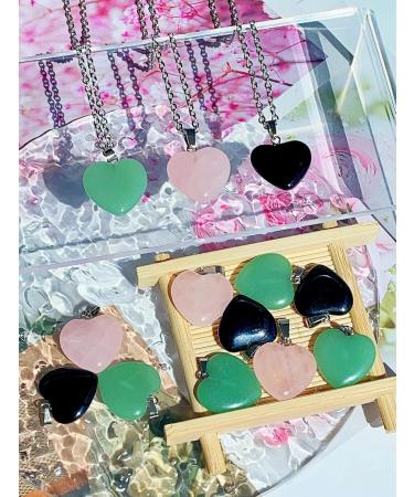 Xiannvxi 80pcs Natural Gemstone Heart Set | Crystal Heart Stones for Love & Chakra | Cute Room Decor - Buy Online on GoSupps.com