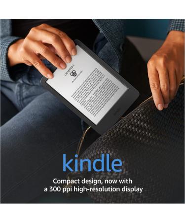 Kindle (2022 release)  The lightest and most compact Kindle, now with a 6 300 ppi high-resolution display, and 2x the storage - Black Black Without Kindle Unlimited Lockscreen Ad-Supported - Buy Online on GoSupps.com