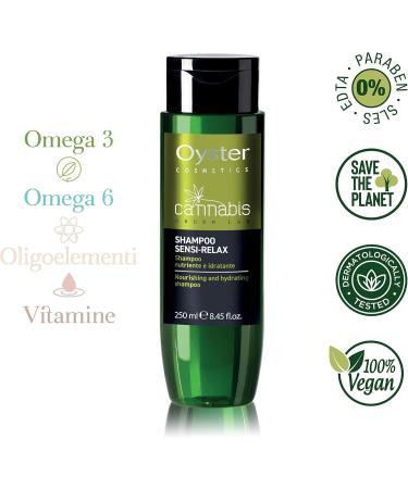  oyster cosmetics OYSTER Cannabis Green Lab Sensi-Relax Shampoo 250ml - Buy Online on GoSupps.com