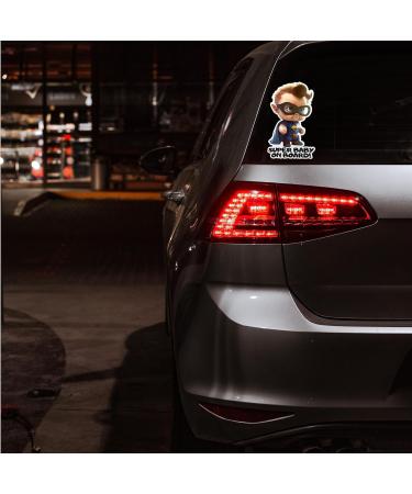LOL Collection 3D Baby on Board Sticker New Generation Super Baby Sign | Large 17.8 cm Safety Decal for Cars - Buy Online on GoSupps.com