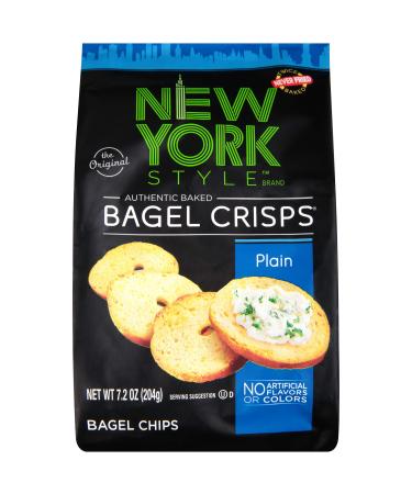 New York Style Bagel Crisps, Plain, 7.2 Ounce