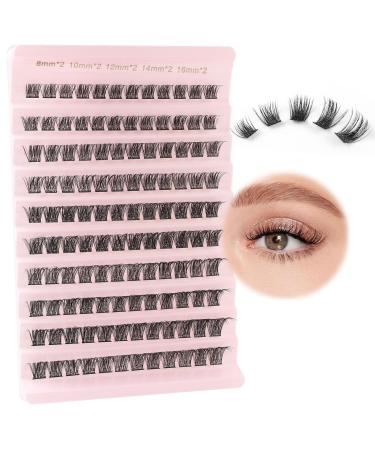Poiuyoiu 120Pcs Individual Lashes D Curl Volume False Eyelashes 8-16mm Length Cluster Lashes Natural Eyelashes Extensions with Soft Band Strips Reusable Fake Eyelashes Friendly for Beginners W51 - Buy Online on GoSupps.com