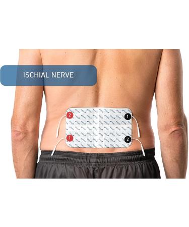 Large TENS-EMS Electrode Pad 20x12 cm | Relieve Lumbago Sciatica & Herniated Disc Pain | Self-Adhesive Electrodes by Axion - Buy Online on GoSupps.com