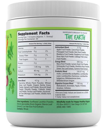 Get Your Greens Super Greens Powder - 10 Green Juice Blend, 8 Antioxidants, 6 Enzymes, 10B Probiotics - Delicious & Easy to Mix - Non-GMO & Sugar Free - Buy Online on GoSupps.com