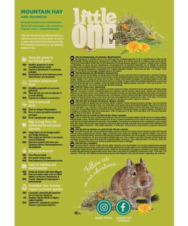 Little One Mountain Meadow Hay with Dandelion - 400g Pack | Premium Rabbit & Small Animal Food - Buy Online on GoSupps.com