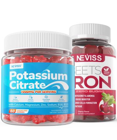 Beet Root Iron Gummies with Potassium Citrate 1000mg Gummies