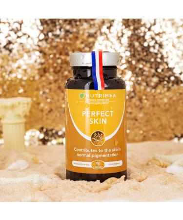 Nutrimea Tanning Accelerator Tablets - Natural Sun Protector - 90 Vegan Capsules - Bronzed Glow with Beta Carotene and Burdock - French Expertise - Buy Online on GoSupps.com