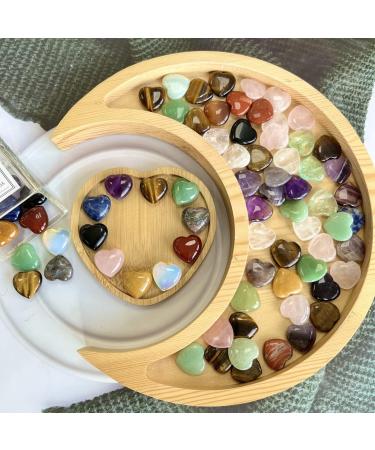 XIANNVXI 10 Pcs Natural Healing Crystals Heart Stones Set - Chakra Reiki Gemstones for Beginners - Multicolour - Buy Online on GoSupps.com