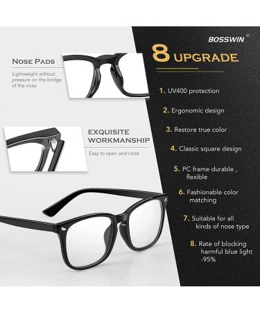 Blue Light Blocking Glasses 5-Pack for Women Men | Anti Eyestrain Computer Glasses Set - Black, Clear, Bean Flower, Pink, Blue - Buy Online on GoSupps.com