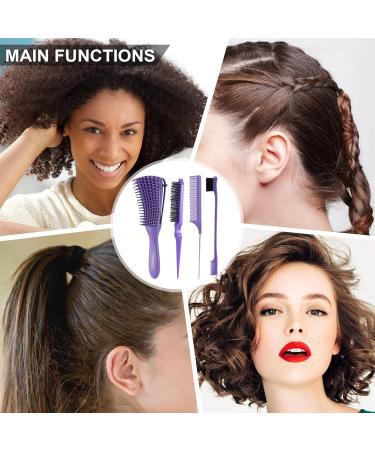 Lorsex Hairbrush Set for Afro Hair (3A-4C) | Curly Wavy Hair Detangler with Double Edged Brushes & Comb | International Shipping Available - Buy Online on GoSupps.com