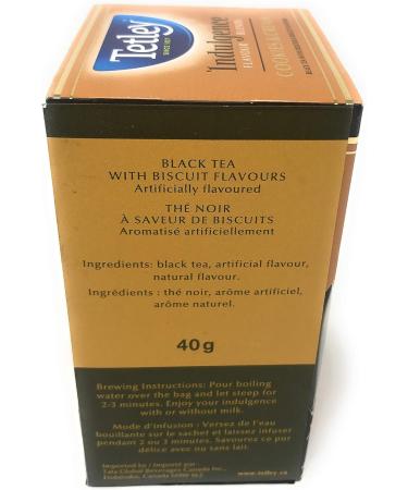 Tetley Indulgence Cookies & Cream Black Tea - Limited Edition 20 Tea Bags 40 Grams Contains Caffeine Cookies and Cream - Buy Online on GoSupps.com