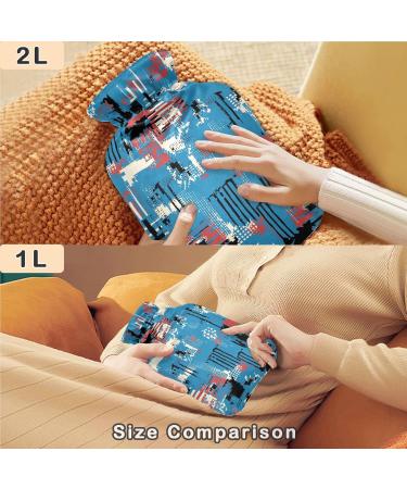 Buy NAANLE 2L Hot Water Bottle with Black Red Plaid Cover Ideal for Back Pain Relief Hand & Foot Warmer Neck Heat Therapy | International Shipping - Buy Online on GoSupps.com