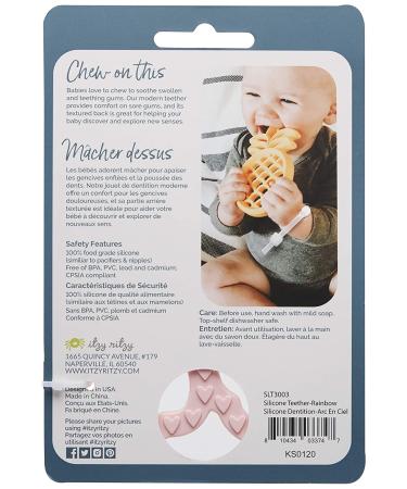 Itzy Ritzy Chew Crew Silicone Teether - Rainbow | 3+ Months | Safe & Fun for Babies - Buy Online on GoSupps.com