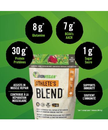Athlete's Blend Protein Powder Vanilla Flavour 1 kg & Iron Vegan Sprouted Protein Bars | Double Chocolate Brownie Flavour | 12 Pack - Buy Online on GoSupps.com