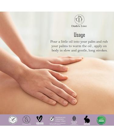 Dude's Love - Lavender Floral Edible Body Massage Oil - Relaxing Calming & No Stain | Non-Sticky Aromatherapy Oil With Orange Blossom & Lavender Essential Oil - 250 ML Paradise - Floral 250 ml (Pack of 1) - Buy Online on GoSupps.com