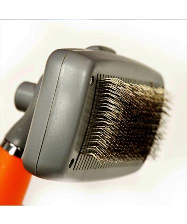 GoPets Self-Cleaning Slicker Brush for Dogs and Cats - Professional Grooming Comb for Dematting, Detangling, and Deshedding - Buy Online on GoSupps.com