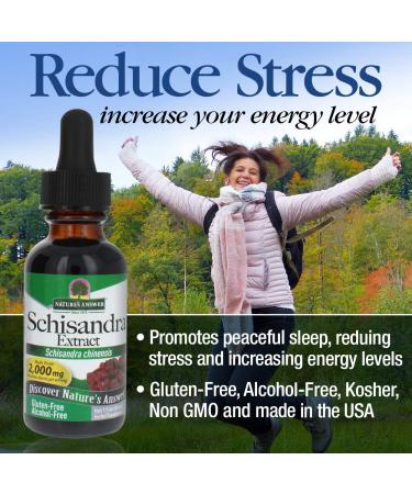 Nature's Answer Schisandra Berry Extract - Stress Relief & Energy Boost | Gluten-Free, Alcohol-Free, 1oz - Buy Online on GoSupps.com