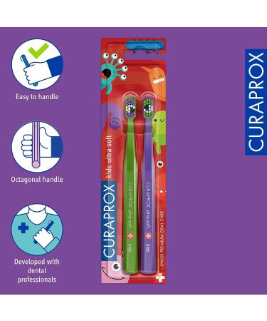 Curaprox CS Kids Manual Toothbrush Special Edition - Pack of 2 Ultra Soft Toothbrush for Children - Buy Online on GoSupps.com