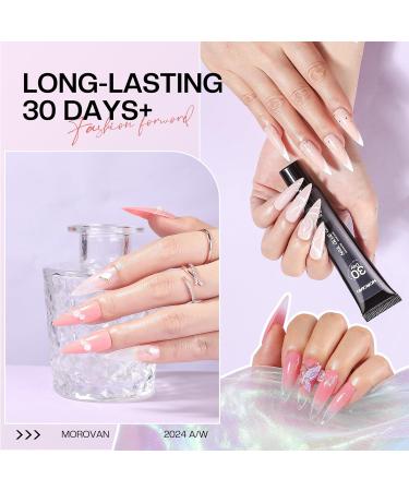 Morovan Solid Gel Nail Glue - 20ML Strong Clear Gel for Press-Ons Acrylic Nails & UV Nail Extensions - Buy Online on GoSupps.com