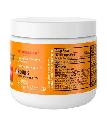 Neutrogena Rapid Clear 2% Salicylic Acid Acne Face Pads - 60 Ct Pack - Oil-Free Treatment for Acne-Prone Skin - Buy Online on GoSupps.com