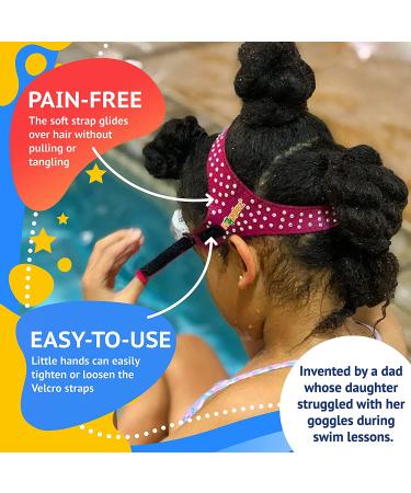 Frogglez Anti-Fog Swimming Goggles for Kids Under 10 | Recommended by Olympic Swimmers | Premium Pain-Free Strap | Pink Frog - Buy Online on GoSupps.com