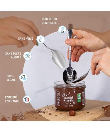 Nutripure | Pure Organic Spread | 50% Calories | No added sugar palm oil preservatives or additives | Hazelnut and fair tra - Buy Online on GoSupps.com