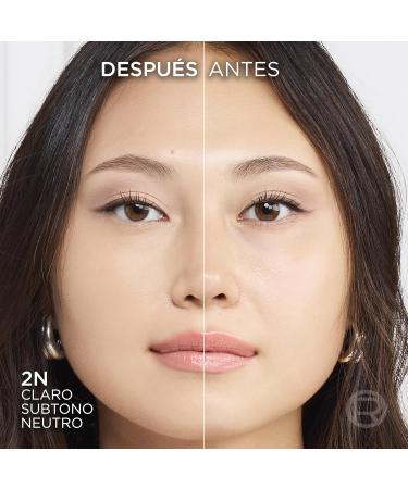  L'Oreal Paris L'Or al Paris - Liquid Foundation - 24H Hydration - Formula with Hyaluronic Acid - All Skin Types - Shade: Vanilla (2.N) - Perfect Match - 30 ml - Buy Online on GoSupps.com