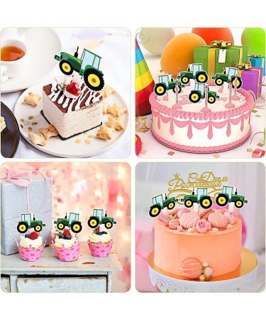 42Pcs Green Tractor Cupcake Toppers Farm Tractor Truck Car Cupcake Picks for Baby Shower Birthday Party Construction Party Supplies Cupcake Toppers Cooking and Baking - Buy Online on GoSupps.com