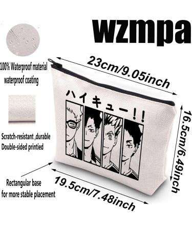 Wumpa Haikyuu Anime Cosmetic Bag | Makeup Bag for Fans - Kotaro Tetsuro Keiji Hinata | Perfect Gift for Women & Girls | Zippered Haikyuu Cosplay Accessory - Buy Online on GoSupps.com