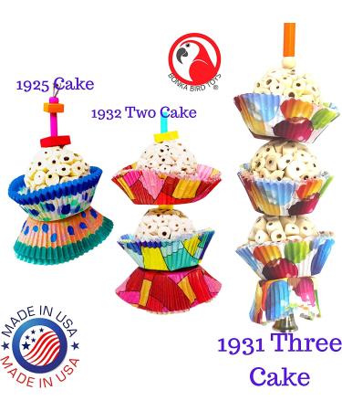 Bonka Bird Toys Colorful Shreddable Cake for Parrots, Cockatiels, African Greys and More - Buy Online on GoSupps.com