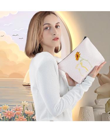 Levlo Funny Cat Lover Makeup Bag - You Are My Sunshine Cosmetic Bag for Women Girls & Teenagers - Large Zip Pouch for Cat Gifts - Buy Online on GoSupps.com