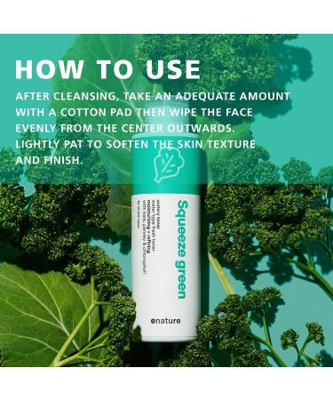 ENATURE Squeeze Green Watery Toner - Refreshing Hydration | 5.07 fl.oz - Buy Online on GoSupps.com
