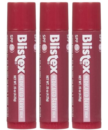 Blistex Medicated Berry Lip Balm 3 pack - Buy Online on GoSupps.com