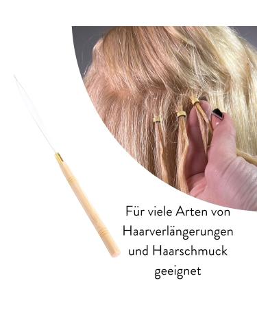 Hair2Heart Microring Needle with Loop for Hair Extensions | Precision & Safety for Nano & Microring Extensions | Durable Wooden Design - Buy Online on GoSupps.com